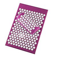 Massager Cushion Massage Mat Acupressure Relieve Back Body Pain Spike Mat Acupuncture Massage Yoga Mat+Pillow,Purple