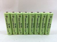 Solar Light AAA Ni-Mh 600 mAh Rechargable Batteries (Pack of 8)