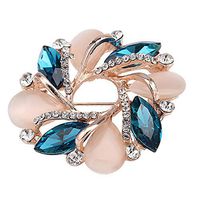Fashion Alloy Rhinestone Crystal Brooch Scarf Pins Clip Women Jewelry Gift Popular Beauty Girl Jewerly Cheap Design Accesories Elegant Cute | Style - Bauhinia