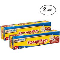 Plastimade Disposable Plastic Storage Bags With Original Twist Tie, 1 Gallon Size, 150 Bags, Great For Home, Office, Vacation, Traveling, Sandwich, Fruits, Nuts, Cake, Cookies, Or Any Snacks (2 Packs)