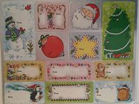 24 Peel and Stick Foil Holiday Gift Tags, Acid Free Christmas Labels