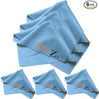 ZeeTech Microfiber Magic Cleaning Cloth for Lens, Eyeglasses, Glasses, Screen, iPad, iPhone, Tablet, Cell Phone, TV's, Camera Lenses - Lint Free Cleaner Cloths (6 Pack of Cloths)