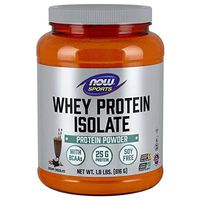 NOW Sports Nutrition, Whey Protein Isolate, 25 G With BCAAs, Creamy Chocolate Powder, 1.8-Pound
