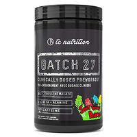 Batch 27 Pre Workout Powder - Nitric Oxide Booster & Nootropic Preworkout for Men and Women w/Citrulline, Beta Alanine, More | Instant Strength, Energy, and Focus, Keto Friendly, 20sv Sour Gummy Bear