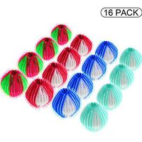 16 Pieces Washing Ball Lint Remover Balls Laundry Wash Balls Magic Hair Removal Plastic Laundry Ball to Save Drying Time (Mixed Colors)