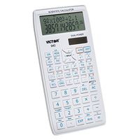 Victor VCT940BN Scientific Calculator with 2 Line Display, White (Pack of 3)