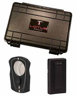 Ambassador Colussus 80 Ring Gauge Cutter Gift Set Black Lighter 5 Count Travel Humidor in an Attractive Gift Box Warranty