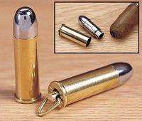 44 Magnum Bullet Shell Casing Stainless Steel Cigar Punch Cutter Key Ring - 1050
