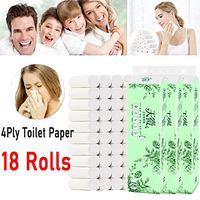 CHDHALTD 18 Rolls Strong Soft 4-Ply Toilet Paper Bath Tissue Skin-Friendly White Toilet Paper for The Washroom, Kitchen Workshop,Bathroom