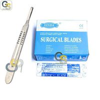 G.S 100 SCALPEL STERILE BLADES #23 WITH FREE SCALPEL HANDLE #4
