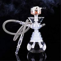 XZYP Arabian Modern Hookah Finished Set, Glass Transparent Glass Hookah Set Acrylic Hookah Shisha Smoke Series