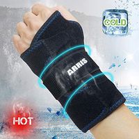 Wrist Ice Pack Wrap - Hand Support Brace with Reusable Gel Pack/Hot Cold Therapy for Pain Relief of Carpal Tunnel, Rheumatoid Arthritis, Tendonitis, Sports Injuries, Swelling, Bruises & Sprains