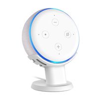 Table Pedestal Holder Stand Mount Compatible with Dot 3rd Gen, A Cleaner Tidier Appearance Solution Desk Mount Holder Stand and Improves Sound Visibility and Appearance for Dot 3rd Gen-White