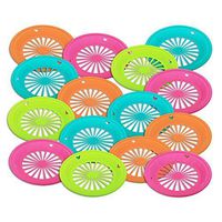 Set of 12 10.5" Reusable Plastic Paper Plate Holders in bright colors (Set of 4; 12 Pack)