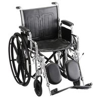 Nova MedicalProducts Healthcare 18" Steel Wheelchair with Detachable Desk Arms and Elevating Leg Rests