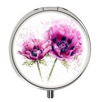 Pill Cases Metal,Custom Round Medecine Case Medecine Bottle Mini Travel Pill Vitamin Decorative Box Case Holder