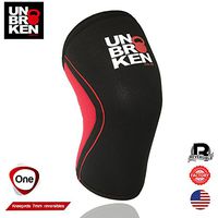 Unbroken’s Best Reversible 7mm Knee Brace Sleeve for Maximum Comfortable Support and Compression, Men and Women, Ideal for Weightlifting, Strongman, Cross Fit, Cycling, Cardio or Daily Wear (Single)