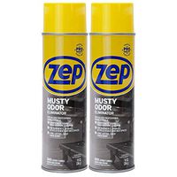 Zep Musty Odor and Garbage Odor Eliminator 10 Ounce 1049475 (Pack of 2) Great for Basements, Garages, Attics and Other Confined Spaces