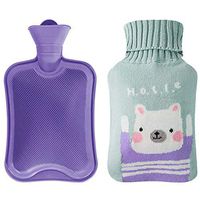 Soft Washable Rectangular Hot Water Bottle with Cover 2L - A19
