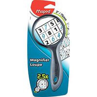 Maped Ergologic Large 2.5X Magnifying Glass, 3 Inches, Assorted Colors (393549)