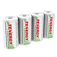 Tenergy Centura NiMH Rechargeable C Batteries, 4000mAh C Battery, Low Self Discharge C Cell Battery, Pre-charged C Size Battery, 4 Pcs