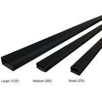 Medium 500 Latching Cable Raceway - Case Order (20pcs) - 6FT Stick Length - Color: Black