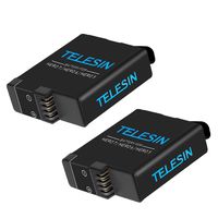 TELESIN 2-Pack Replacement Batteries for GoPro Hero 8 Hero 2018 / Hero 7 Black / Hero 6 Black / Hero 5 Black, 1220mAh Rechargeable Battery for Original GoPro Camera