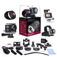 XtremePro 4K Ultra HD Sports Camera Bundle with Wireless Wrist Remote and 20 Accessories Included, Black