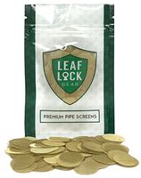 100 Leaf Lock Gear Premium Brass Tobacco Pipe Screen Filters - 3/4" (.75)