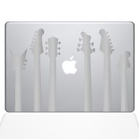 The Decal Guru Guitar Band Decal Vinyl Sticker, 13" MacBook Pro (2016 & Newer Models), Silver (1416-MAC-13X-S)