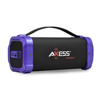 AXESS SPBT1076PU Bluetooth Media Speaker Purple