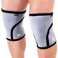 PRIM8 Knee Sleeves – 7 mm Neoprene Sleeves for Cross Training, WODs, Weightlifting, Squatting, Bodybuilding and Powerlifting – Top Quality Fitness Gear – Unisex Knee Support (Gray, Medium)