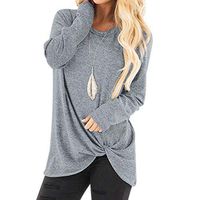 Blouse Tops for Women, Sttech1 Women Fashion Comfy Loose Long Sleeve O-Neck Casual Solid T-Shirt