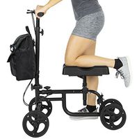Vive Knee Walker - Steerable Scooter For Broken Leg, Foot, Ankle Injuries - Kneeling Quad Roller Cart - Orthopedic Seat Pad For Adult and Elderly Medical Mobility - 4 Wheel Caddy Crutch - Bag Included
