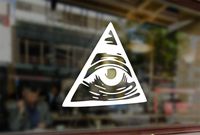 25 Centimeters Illuminati All Seeing Eye Vinyl Stickers Funny Decals Bumper Car Auto Computer Laptop Wall Window Glass Skateboard Snowboard