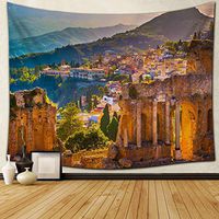 Bosji Wall Hanging Tapestry, Snowy Blue Sky Lake Nature Wall Decorative Art Home Decorations for Living Room,Bedroom,60 x 80 inch