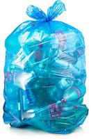 Recycling Trash Bags 55 Gallon, Large Blue Plastic Garbage Bags, 50/Count