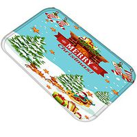 re2chiOngs Floor Mat Christmas Print Holiday Anti-slip Bathroom Door Floor Carpet Mat Cushion Decor Durable 9#