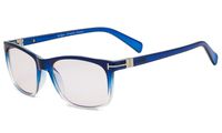 Eyekepper Fashion Reading Glasses with UV Protection,Anti-Reflective Readers for Computer,Yellow Tinted Lenses (Blue, 0.50)