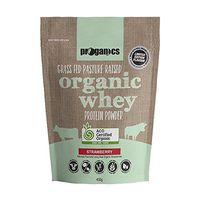New Zealand Grass Fed Pasture Raised Undenatured Certified Organic Whey Protein Powder: Natural Strawberry
