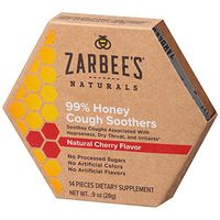 Zarbee's Naturals 99% Honey Cough Soothers, Natural Cherry Flavor, 14 Count