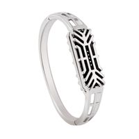 FUNIC Smart Watch Band, Fashion Stainless Steel Accessory Bangle Wrist Strap for Fitbit Flex 2 (Silver)