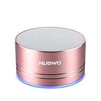 NUBWO Portable Bluetooth Speaker with Mic/Speakerphone,AUX Line,Memory Card Playback Smartphones for Apple/Android Phone (Rose Gold)