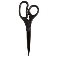 JAM PAPER Multi-Purpose Precision Scissors - 8 Inch - Black - Ergonomic Handle & Stainless Steel Blades - Sold Individually