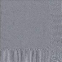 200 Silver Luncheon/Dinner Napkins Plain Solid Color