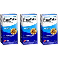 Bausch & Lomb Ocuvite PreserVision Tablets 120 Tablets (Pack of 3)