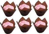 175 Elegant Brown Flower Blossom Petals Tulip Large Baking Cups