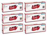 B xsw 827263 Heavyweight Plastic Cutlery, Forks, White, 6.41 in, 500/Carton, 6 Pack