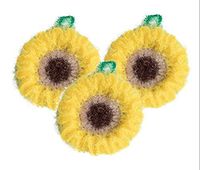 Handmade Sunflower Dish Scrubber for Dishwashing (Multi-Use,Non-scratch,Quick Dry,No Mildew,No Odor) (Sunflower3, One Size(12cm x 12cm x 5 cm))