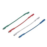 Zripool 4PCS Universal Silver Leads Wires Header Wire Cable 50mm for 1.2-1.3mm Pins Turntable Phono Headshell Tonearm